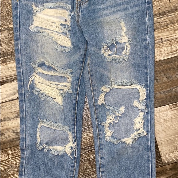 Nasty Gal Momokrom distressed jeans - Picture 3 of 7